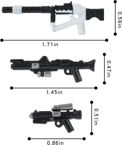Vista 2 de Juego de 10 piezas de armas de minifigas de Space Wars, versión camuflada, compatible con la mayoría de las mini personas