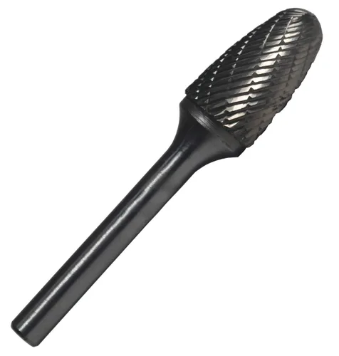 Vista 52 de Drill America SA-1 Rebaba de carburo/lima giratoria cilíndrica de doble corte para amoladora de troquel de 1/4" de diámetro x 5/8" de longitud