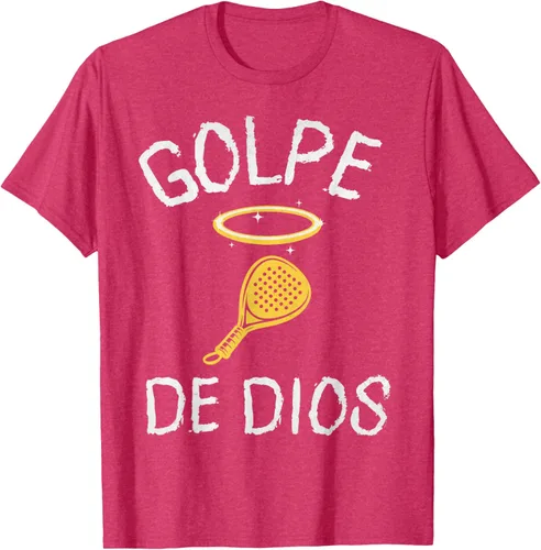 Vista 27 de Golpe De Dios Padel Player Sport in Spanish En Espanol Men's T-Shirt