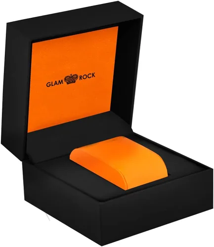 Vista 2 de Glam Rock GR33110 SoBe Reloj cronógrafo de cuero marrón con esfera negra