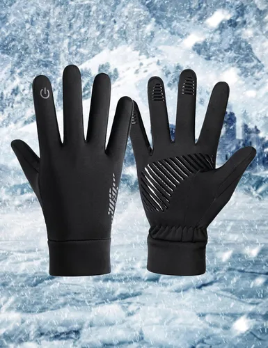 Vista 6 de Guantes cálidos de invierno para hombres y mujeres, compatibles con pantalla táctil, ideales para deportes, esquí, ciclismo, senderismo y aventuras