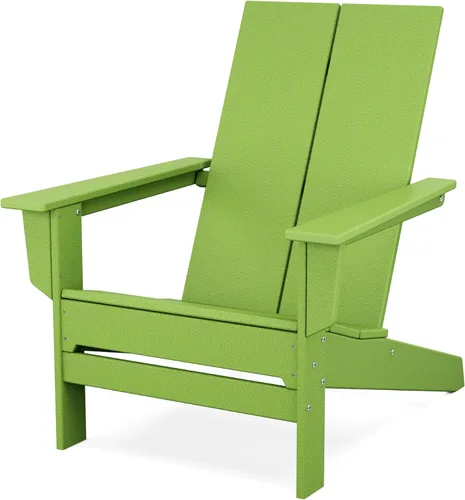 Vista 12 de POLYWOOD - Silla plegable contemporánea moderna Adirondack en gris pizarra Plegable Gris Pizarra