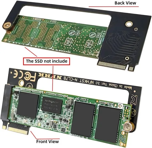 Vista 8 de chenyang MSI CLAW8AI/CLAW7 Gaming Internal M.2 NVME M-Key 2230 a 89.764 in SSD Card Upgrade Adaptador de extensión