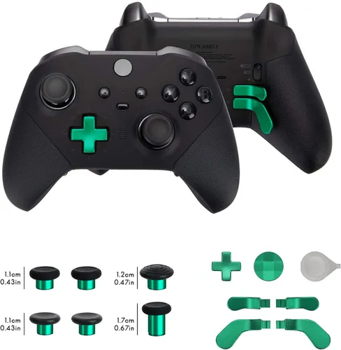 Vista 2 de 13 in 1 Metal Thumbsticks for Xbox One Elite Series 2 Controller, Elite Series 2 Core Controller Accessories Replacement Parts, Metal Mod 6 Swap
