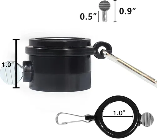 Vista 2 de Anley - Anillos de plástico para asta de bandera Negro