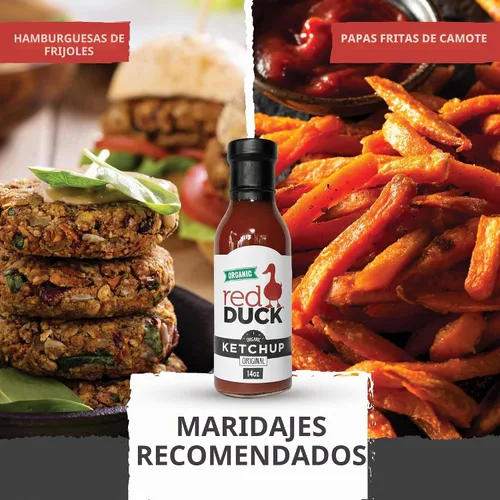 Vista 3 de Red Duck Original - Ketchup orgánico, sin gluten y totalmente natural, 14