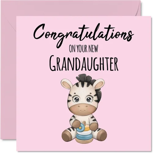 Vista 8 de Stuff4 Nueva tarjeta de bebé niña – Nueva hija – Tarjetas de felicitación para recién nacido, tarjetas de felicitaciones bien hechas, regalos
