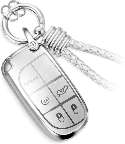 Vista 58 de Funda para Llavero Mercedes con Llavero de Cuerda Trenzada de Metal, Funda de Llave Suave Mejorada para Carcasa de Llavero Remoto Inteligente Sin