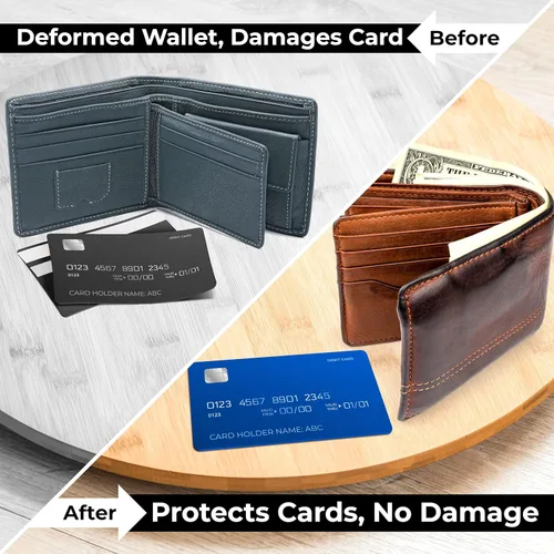 Vista 5 de AirTag Wallet Shield Protector de tamaño de tarjeta de crédito para Apple AirTag discreto, duradero y cómodo, Negro