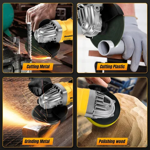 Vista 6 de Amoladora angular inalámbrica compatible con batería DeWalt de 20 V (solo herramienta), amoladora sin escobillas de 4-1/2 pulgadas con 3 velocidades