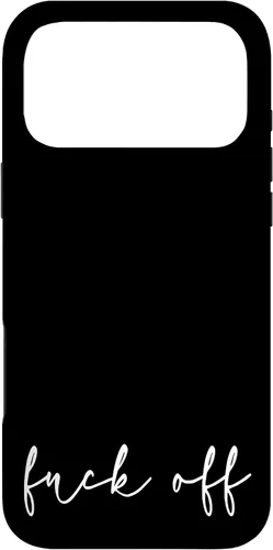 Vista 22 de Fuck Off - Carcasa para iPhone 17, diseño bohemio, con marco dorado, elegante y cursivo