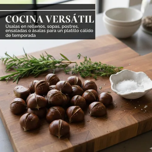 Vista 4 de Castañas, frescas, aprox. 1lb