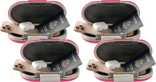 Vista 9 de Master Lock Caja de seguridad pequeña portátil, establece tu propia combinación, caja fuerte portátil, caja fuerte de viaje personal, 5900D, gris