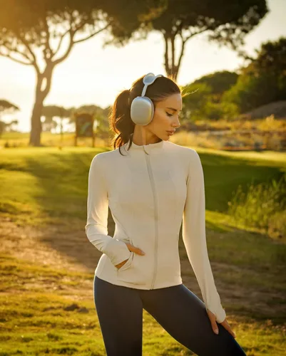 Vista 3 de VUTRU Womens Workout Yoga Jacket Lightweight Zip Up Athletic Jacket Lightweight Cropped Jacekt with Pockets Beige