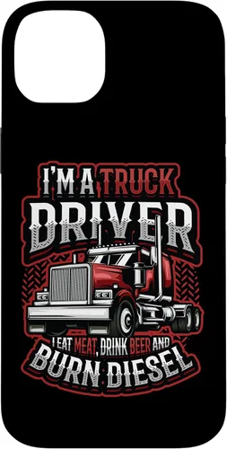 Vista 15 de Truck Driver Eat Meat Drink Beer and Burn Diesel Semi Truck Case for iPhone 17