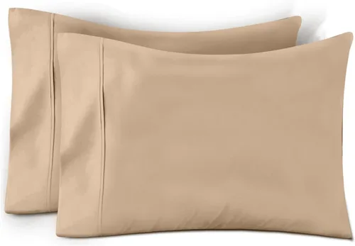 Vista 31 de TEXAS LINEN CO. Juego de 4 fundas de almohada tamaño queen de 100% algodón egipcio - Fundas de almohada de lujo de 600 hilos tamaño queen/estándar