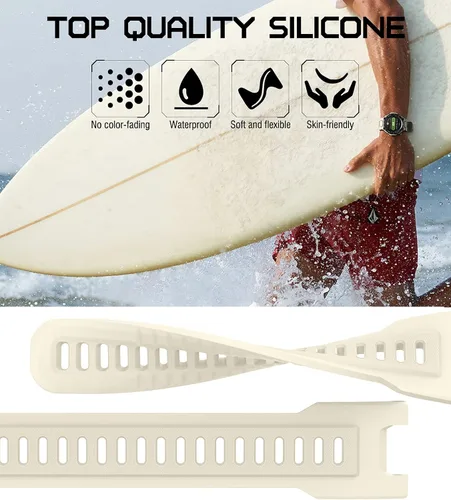 Vista 3 de MoKo Correa de reloj compatible con Amazfit T-Rex/T-Rex Pro Smartwatch, correa deportiva de repuesto de silicona suave, pulsera transpirable