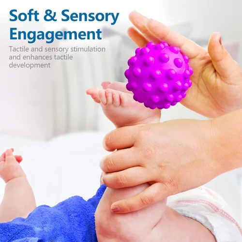 Vista 8 de Juguetes Montessori para bebés de 3 meses en adelante, pelotas de bebé de 3 a 12 meses para bebés y niños pequeños de 3 meses, juego de múltiples