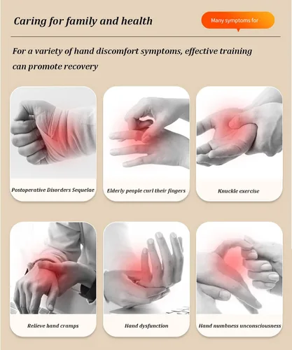 Vista 8 de Ambos guantes de robot de rehabilitación de manos, ajuste de fuerza, hemiplejia, artritis, mano izquierda y derecha, entrenador de rehabilitación