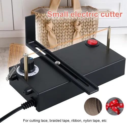 Vista 6 de Cortador de cuerda eléctrico con 3 cables de calefacción, máquina cortadora de cinta caliente ajustable, herramienta de corte de cinta eléctrica