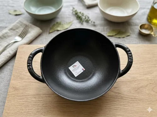 Vista 4 de STAUB Baby Wok, 0.5-qt, gris grafito Gris (Graphite Gray)