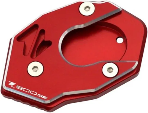 Vista 16 de Moto Kickstand - Extensión de pie lateral para Kawasaki Z900SE Z900 Z650RS Z 900SE 900 650RS Soporte Ampliar Placa de soporte (Color A: Negro)