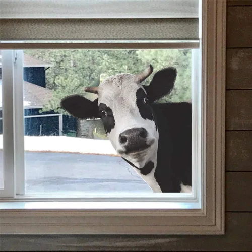 Vista 22 de Calcomanías de pared con estampado de vaca, calcomanías de automóvil, regalos para amantes de las vacas para niñas, niños, dormitorio, cuarto