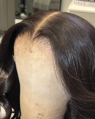Vista 39 de BEEOS - Peluca frontal encaje HD 13x6 ondas corporales densidad 180% cabello humano nudos decolorados 18 pulgadas
