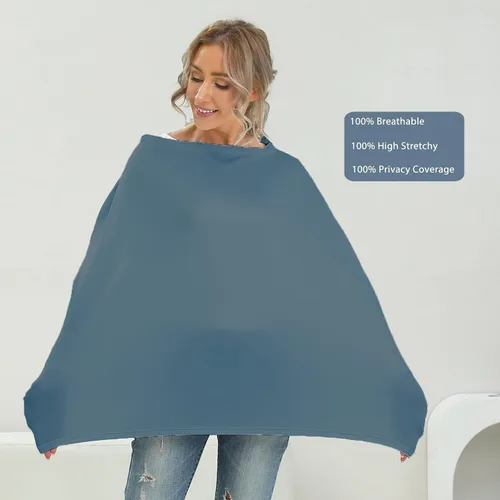 Vista 3 de Funda de asiento de automóvil transpirable para bebés – Funda de lactancia de rayón suave multiusos para lactancia materna, toldo de asiento