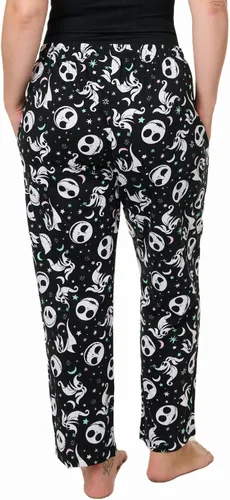 Vista 6 de Disney Pantalones de descanso para mujer, pantalones de pijama de algodón con estampado completo