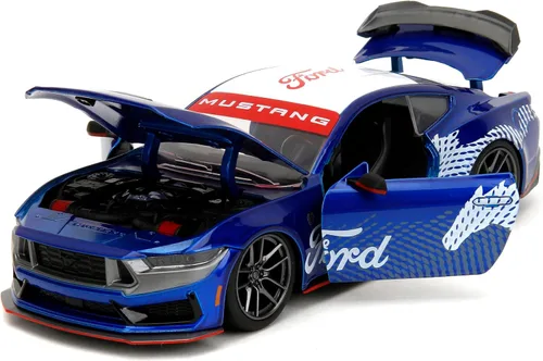 Vista 5 de Jada Toys Bigtime Muscle 1:24 2024 Ford Mustang GT Dark Horse - Coche fundido a presión, juguetes para niños y adultos