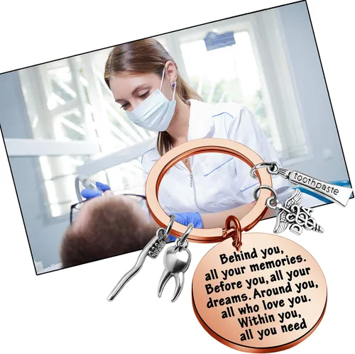 Vista 6 de Feelmem - Llavero con texto en inglés "Future Dentist Gift
