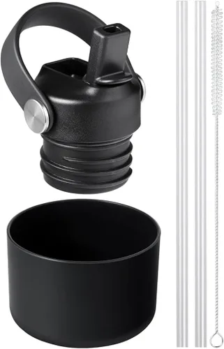 Vista 9 de Tapa de popote para Hydroflask, tapas con popote para Hydro Flask de boca estándar de 18, 21, 24 onzas, tapa deportiva de repuesto para tapa