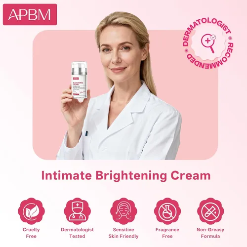 Vista 8 de APBM Crema aclaradora de la piel para áreas íntimas con niacinamida, arbutina, ácido tranexámico y vitamina C, tono de piel uniforme para cuerpo