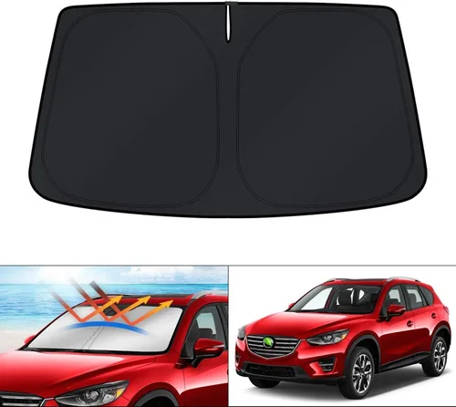 Vista 187 de KUST - Parasol plegable para parabrisas para BMW X1 E84, accesorios 2011 2012 2013 2014 2015, protector de visera de sol ajustable que bloquea
