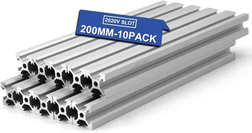 Vista 18 de Perfil de Extrusión de Aluminio con Ranura en V de 150mm 2020, Riel de Aluminio Extruido Serie 2020 150mm, Extrusión de Aluminio 20x20, Extrusión