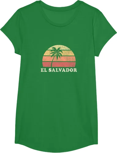 Vista 44 de El Salvador Vintage 70s Retro Throwback Design Camiseta, Azul