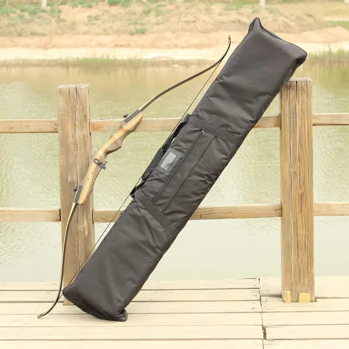 Vista 4 de Estuche para Arco de Tiro Recurvo Estuche para Arco Largo Tradicional Mochila Alargable para Práctica de Tiro al Aire Libre