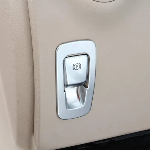 Vista 3 de YIWANG para Mercedes Benz W213 E GLC Clase C W205 2015-2020 ABS cromado mate cubierta de freno de mano electrónica