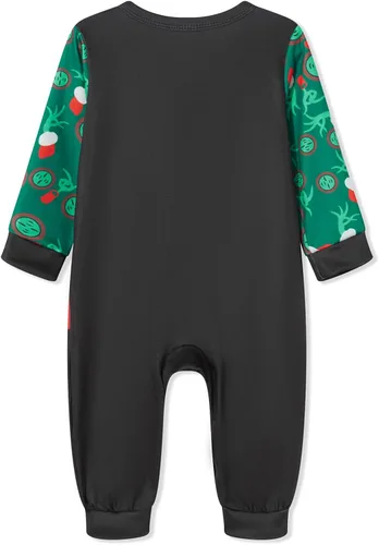 Vista 6 de Yiiciovy Pijamas de Navidad para la familia, pijamas de Navidad a juego para parejas, bebés, niños, pijamas de Navidad, juegos de ropa de dormir