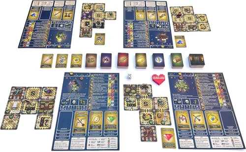 Vista 2 de Juego de mesa Dungeons and Feelings Juego de mesa híbrido social y estratégico Rompehielos Cuenta historias Juego de preguntas RPG