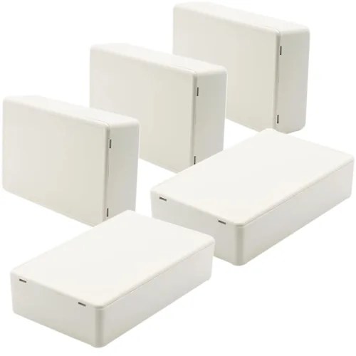 Vista 9 de Zulkit 12 cajas de proyecto de plástico ABS para proyectos eléctricos, caja de conexiones pequeña, color blanco, 2.17 x 1.28 x 0.79 pulgadas