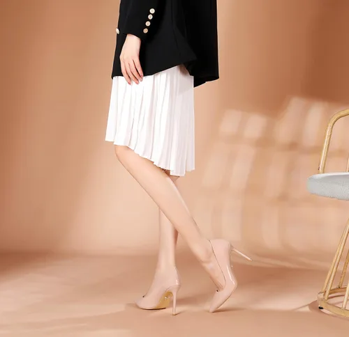 Vista 7 de Leona - Zapatos de tacón alto de aguja de 5 pulgadas para mujer, clásicos y sexis, con punta puntiaguda, hechos a mano a la perfección.