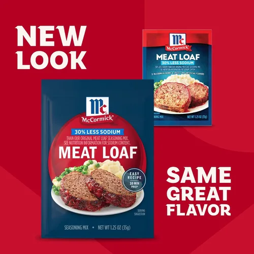 Vista 4 de McCormick Mezcla de condimentos para pan de carne con un 30% menos de sodio, 1.25 onzas (paquete de 12)