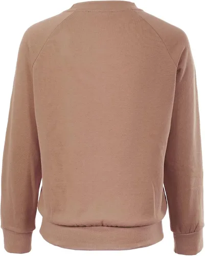 Vista 3 de MixMatchy Sudadera básica suave y cómoda de forro polar con cuello redondo para mujer
