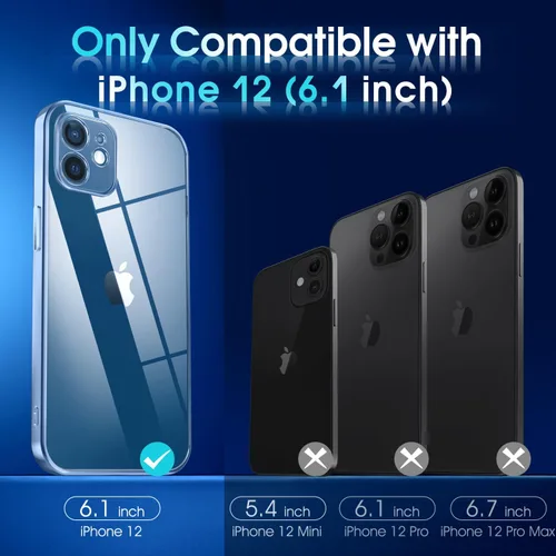 Vista 196 de Supdeal Funda cristalina transparente para iPhone 11, [No se amarillea] [Protección de la cámara] [Probado contra caídas de grado militar] Funda