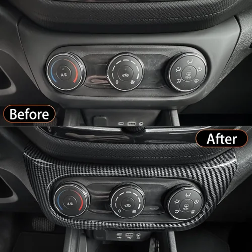 Vista 3 de YOUTOOCAR Cubierta de panel de botón de aire acondicionado interior con patrón de fibra de carbono compatible con Chevy Trailblazer 2020-2023
