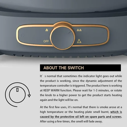 Vista 10 de Dezin Olla eléctrica Shabu Shabu con olla extraíble, olla caliente antiadherente de 5 L con control de potencia múltiple, olla eléctrica de 3.7 A