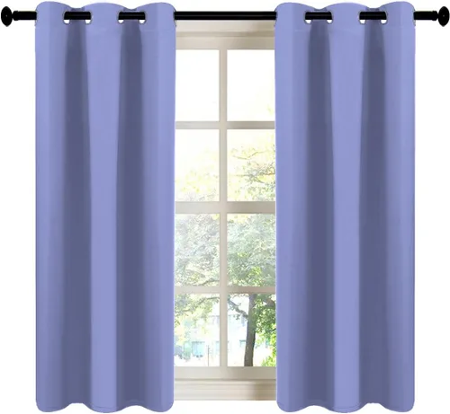 Vista 28 de LA PALMA Cortinas opacas con aislamiento térmico y ojales, para sala de estar, dormitorio, paquete de 2 paneles