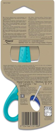 Vista 2 de Maped Helix USA KidiCut - Tijeras de seguridad, multicolor